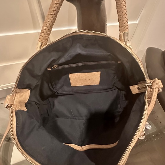 COLE HAAN Soft Leather Bowling Bag in Camel - Picture 5 of 5